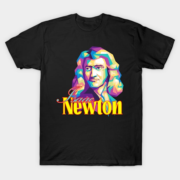 Popart Isaac Newton T-Shirt by agungsaid1234